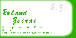 roland zsirai business card